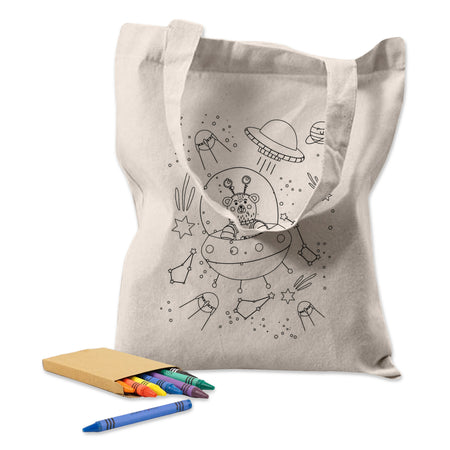 Colouring Calico Bag No Gusset - Simply Merchandise