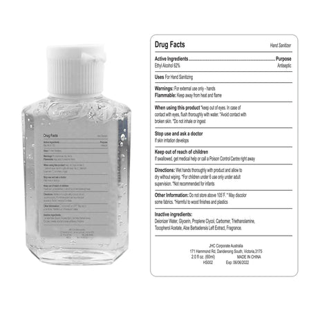 60ml Hand Sanitiser Gel - Simply Merchandise