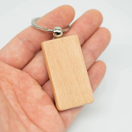 Wood Euro Key Ring - Simply Merchandise