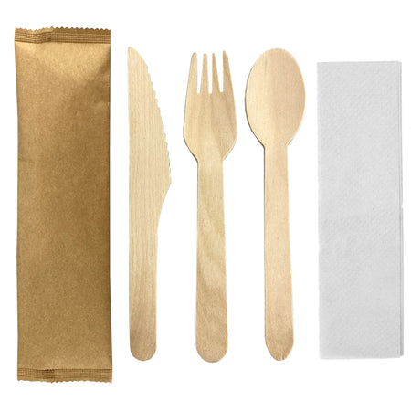 4pcs Wooden Cutlery Set - Simply Merchandise