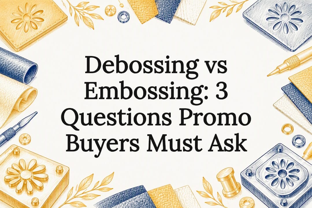 Decorative embossing and debossing title card