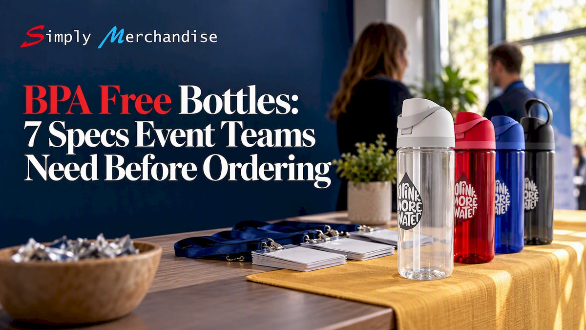 BPA-free bottle on an event counter