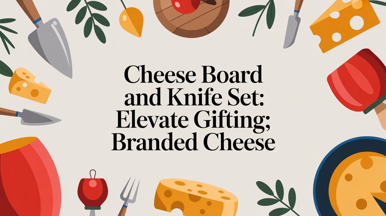 Cheese board and knife set: Elevate Gifting: Branded Cheese