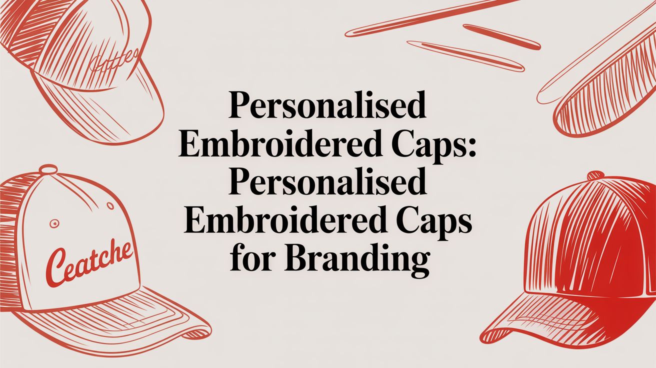 Personalised Embroidered Caps: personalised embroidered caps for branding