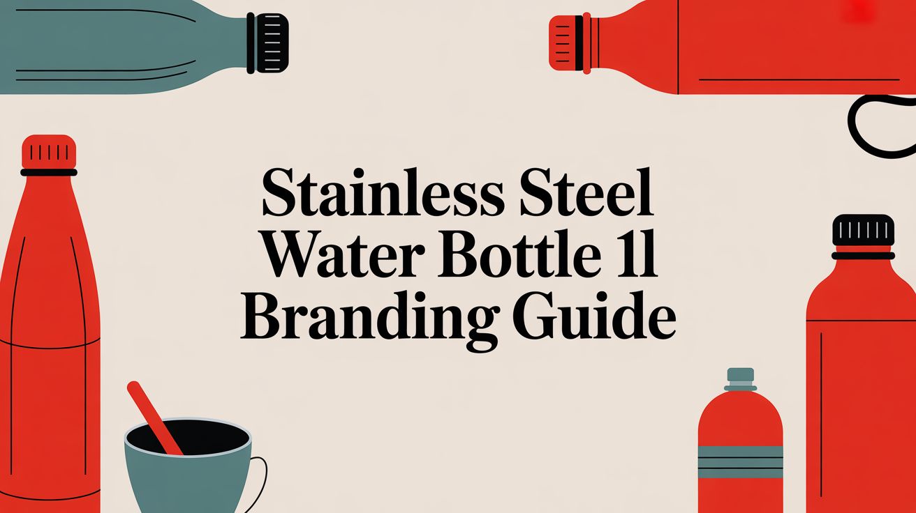 Stainless steel water bottle 1l Branding Guide