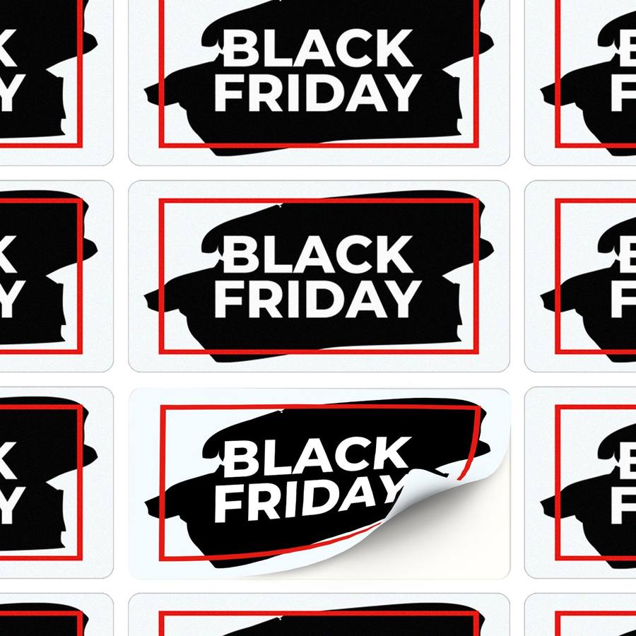 AD Labels 40 x 20mm with custom branded logo - Simply Merchandise