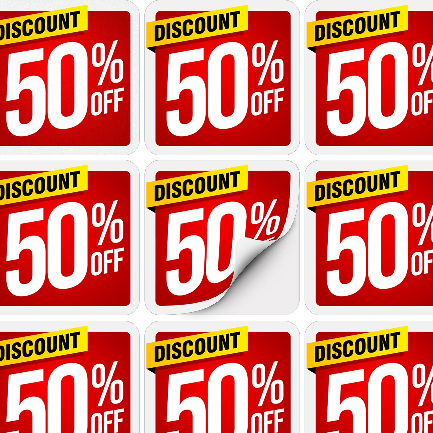 AD Labels 50 x 50mm - Simply Merchandise