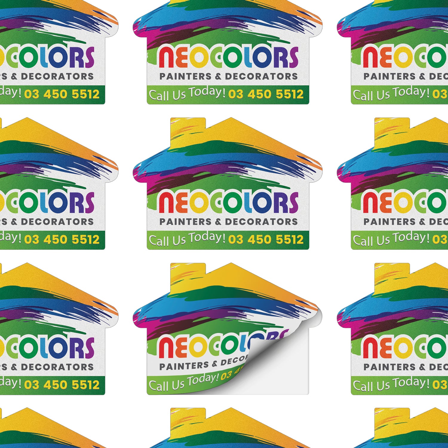 AD Labels 70 x 50mm - House Shaped - Simply Merchandise