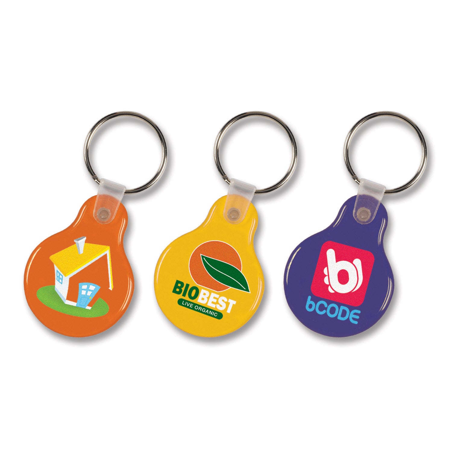 Flexi Resin Key Ring - Round - Simply Merchandise