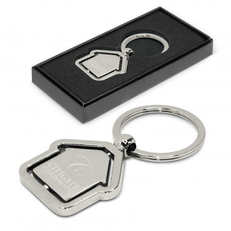 Spinning House Metal Key Ring - Simply Merchandise