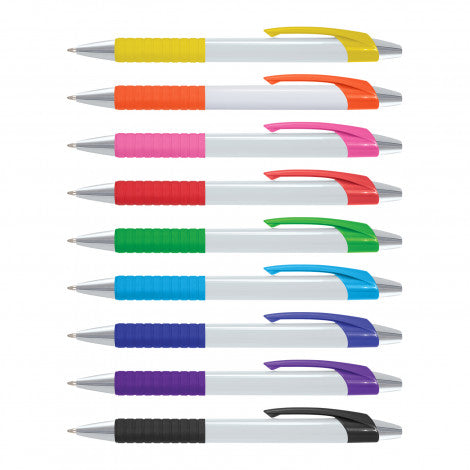 Cleo Pen - White Barrel with custom branded logo - Simply Merchandise