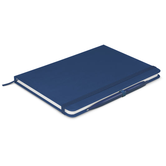 Omega Notebook With Pen with custom branded logo - Simply Merchandise