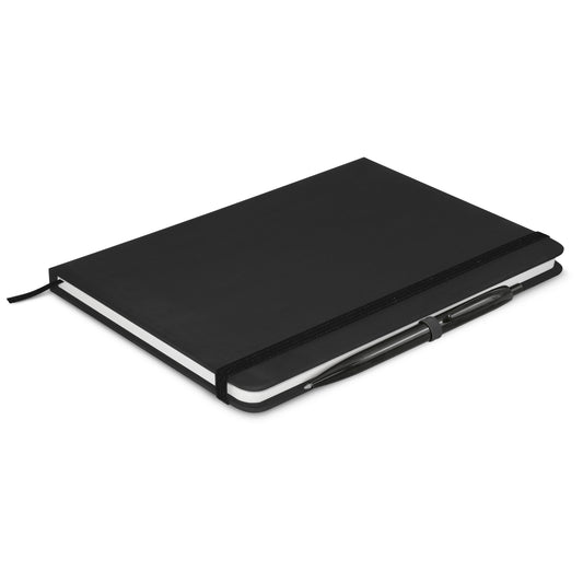 Omega Notebook With Pen with custom branded logo - Simply Merchandise