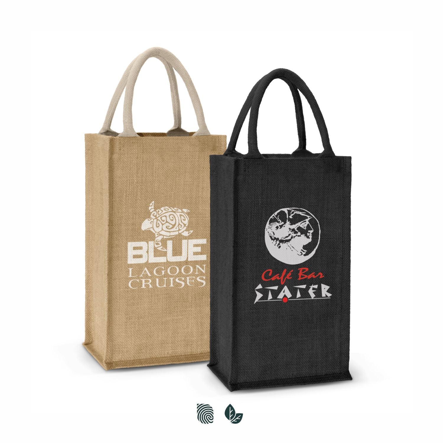Donato Jute Double Wine Carrier - Simply Merchandise