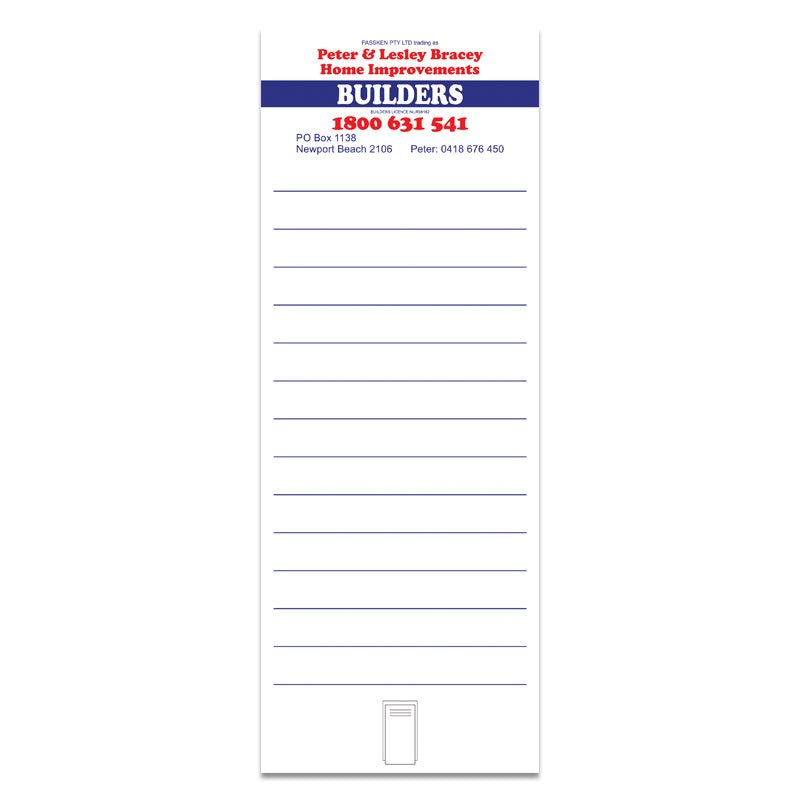 110 x 295mm Whiteboard Fridge Magnet with Clip - Simply Merchandise