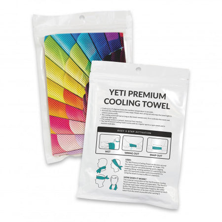 Yeti Premium Cooling Towel - Full Colour - Pouch - Simply Merchandise