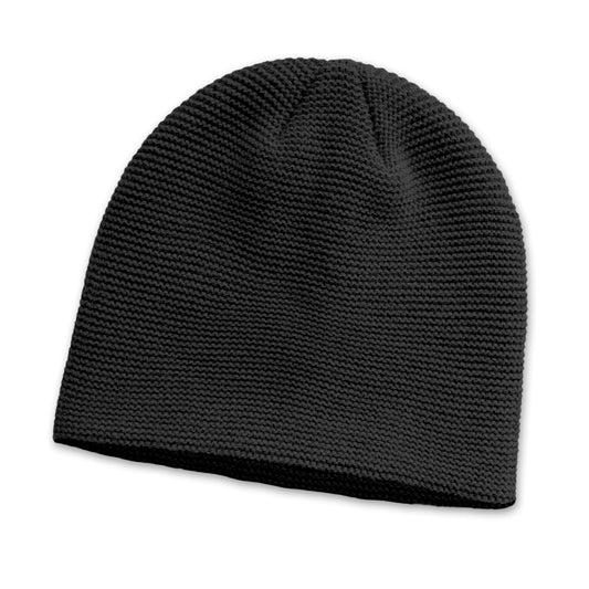 Montana Garter Knit Beanie with custom branded logo - Simply Merchandise