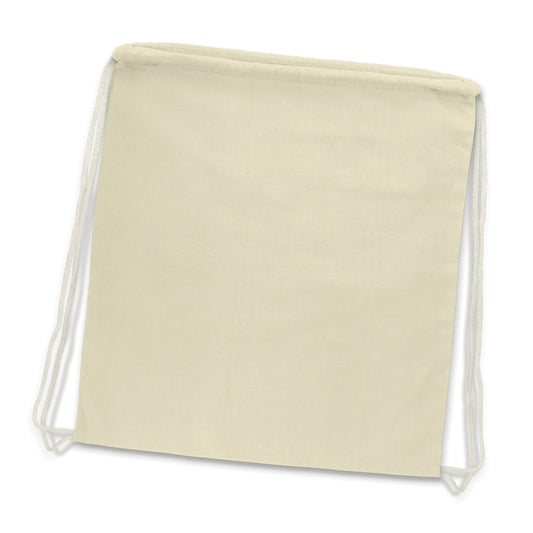 Cotton Drawstring Backpack with custom branded logo - Simply Merchandise