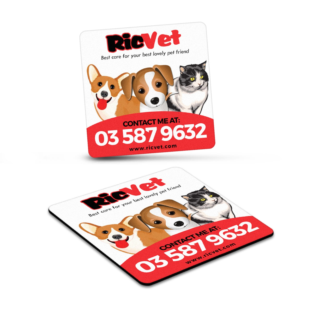 Fridge Magnet 65 x 65mm - Square with custom branded logo - Simply Merchandise