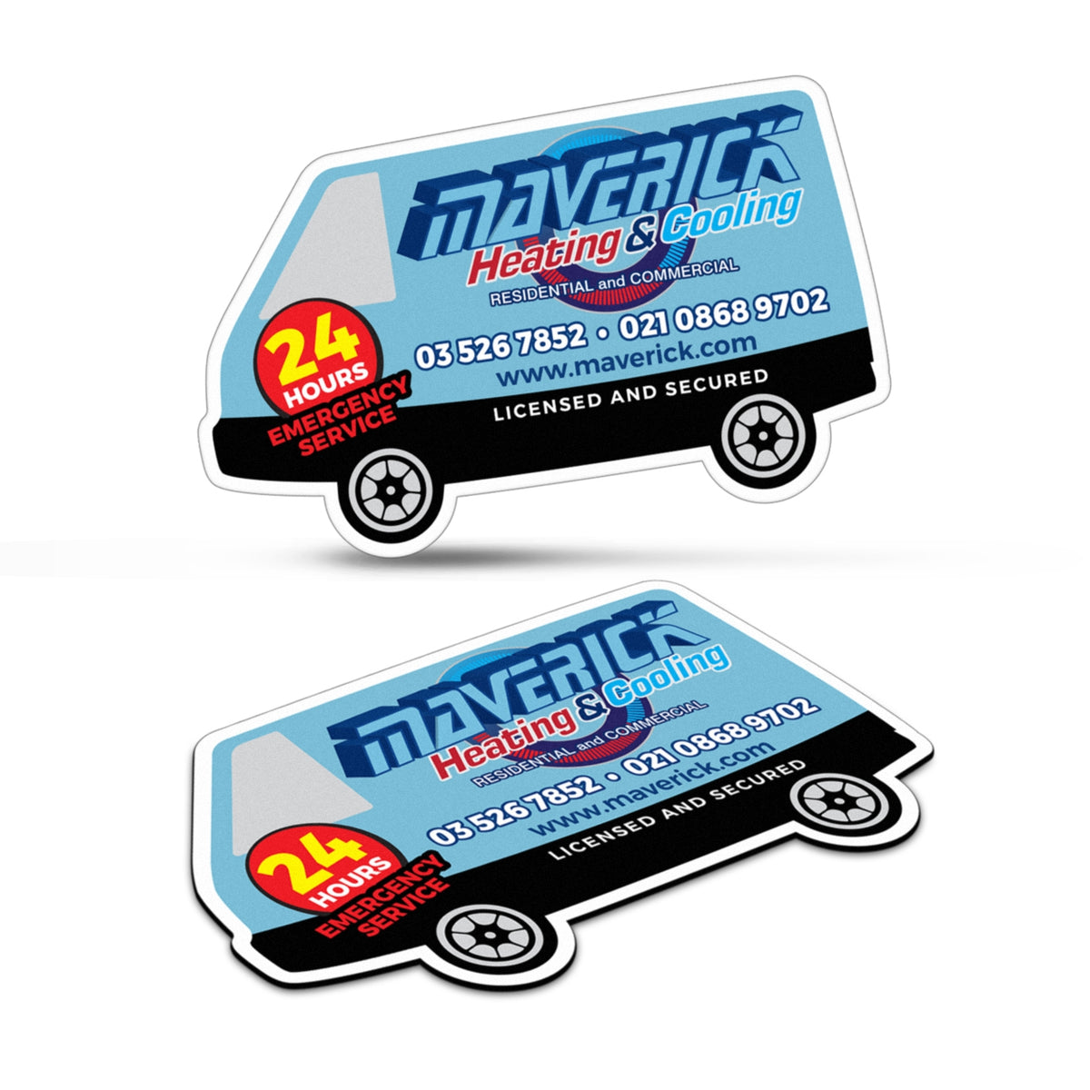 Fridge Magnet 90 x 55mm - Van Shape with custom branded logo - Simply Merchandise