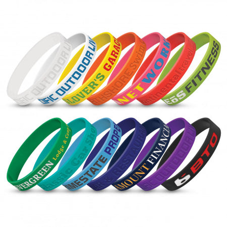 Silicone Wrist Band - Debossed - Simply Merchandise