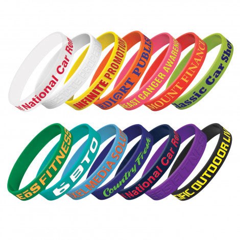 Silicone Wrist Band - Embossed - Simply Merchandise