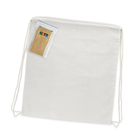 Cotton Colouring Drawstring Backpack - Simply Merchandise