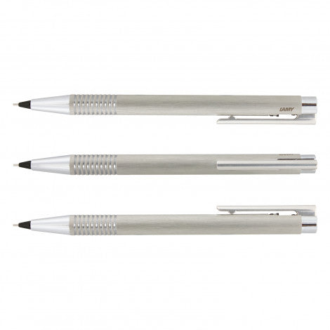 LAMY Logo Pencil - Brushed Steel - Simply Merchandise