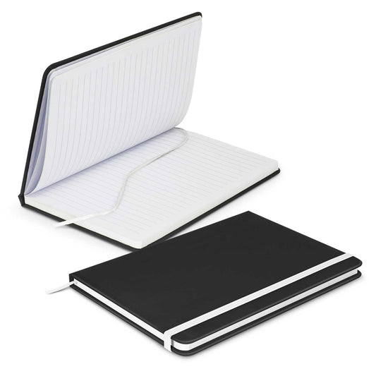 Omega Black Notebook with custom branded logo - Simply Merchandise