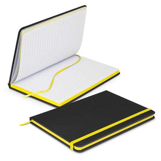 Omega Black Notebook with custom branded logo - Simply Merchandise