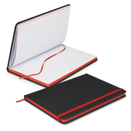 Omega Black Notebook with custom branded logo - Simply Merchandise