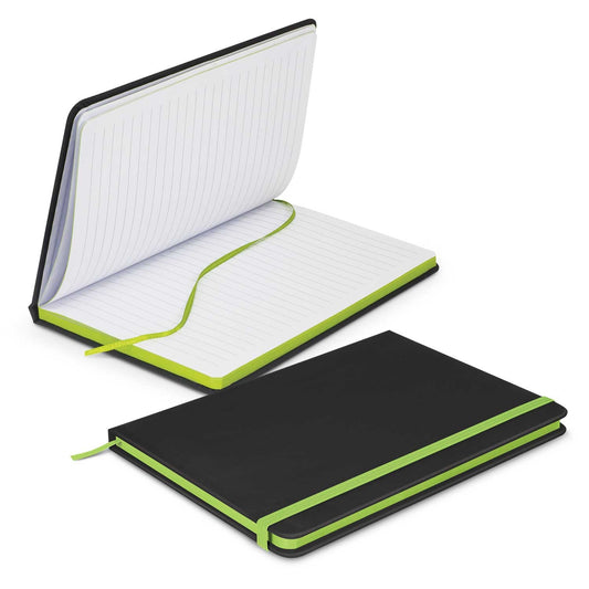 Omega Black Notebook with custom branded logo - Simply Merchandise