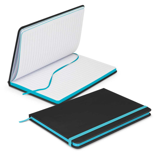 Omega Black Notebook with custom branded logo - Simply Merchandise