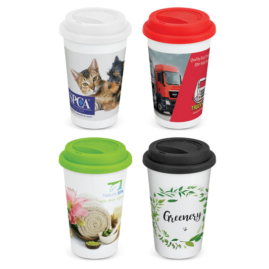 Aztec Double Wall Coffee Cup - Full Colour - Simply Merchandise