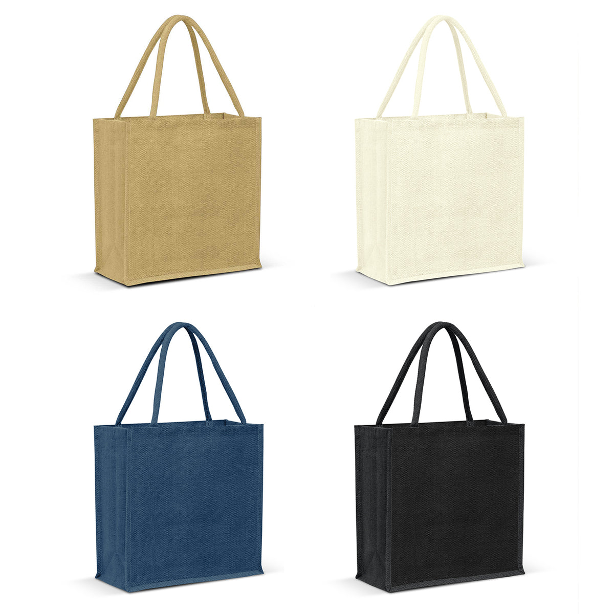 Monza Jute Tote Bag - Colour Match with custom branded logo - Simply Merchandise
