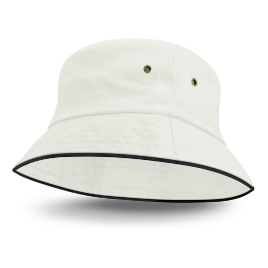 Bondi Bucket Hat - Black Sandwich Trim with custom branded logo - Simply Merchandise