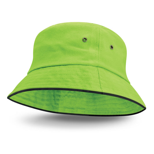 Bondi Bucket Hat - Black Sandwich Trim with custom branded logo - Simply Merchandise