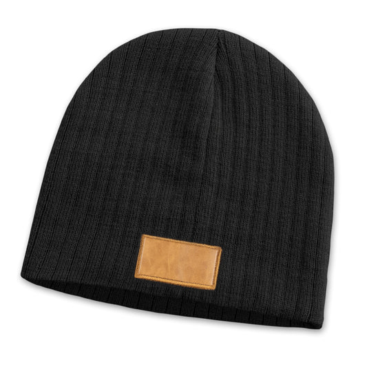 Nebraska Cable Knit Beanie with Patch with custom branded logo - Simply Merchandise