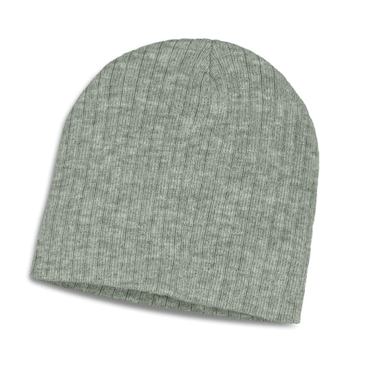 Nebraska Heather Cable Knit Beanie with custom branded logo - Simply Merchandise