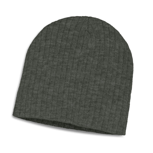 Nebraska Heather Cable Knit Beanie with custom branded logo - Simply Merchandise