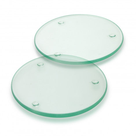 Venice Glass Coaster - Set of 2 - Round - Simply Merchandise