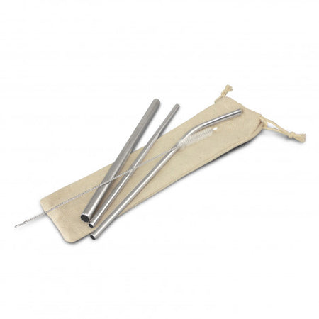 Stainless Steel Straw Set - Simply Merchandise