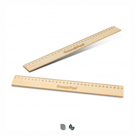 Wooden 30cm Ruler - Simply Merchandise