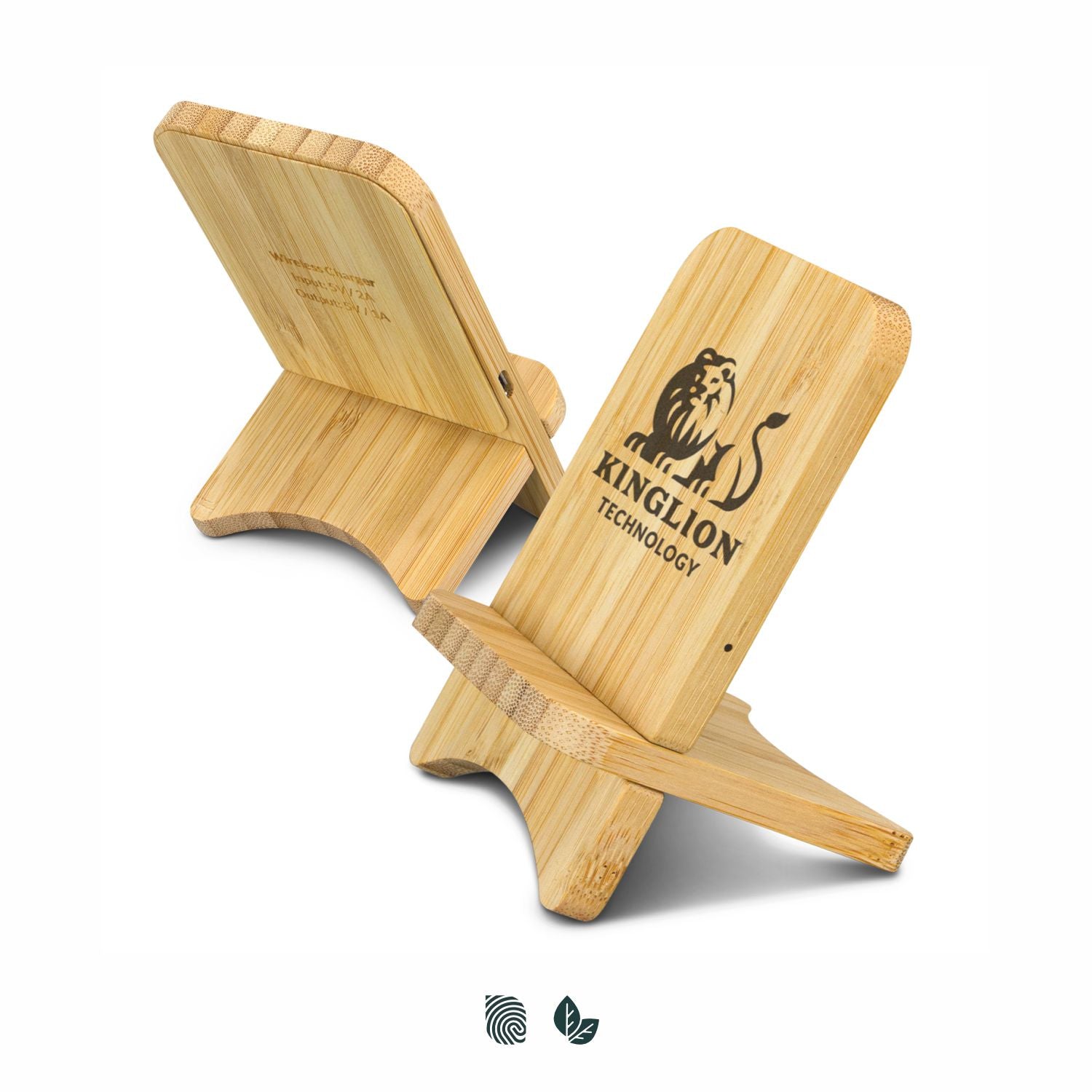 Bamboo Wireless Charging Stand - Simply Merchandise