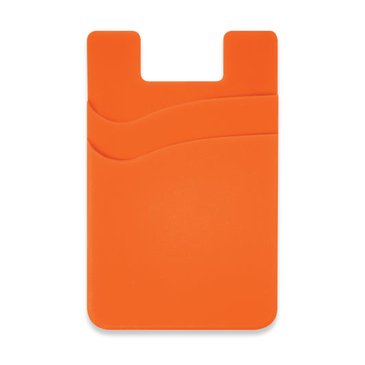 Dual Silicone Phone Wallet with custom branded logo - Simply Merchandise