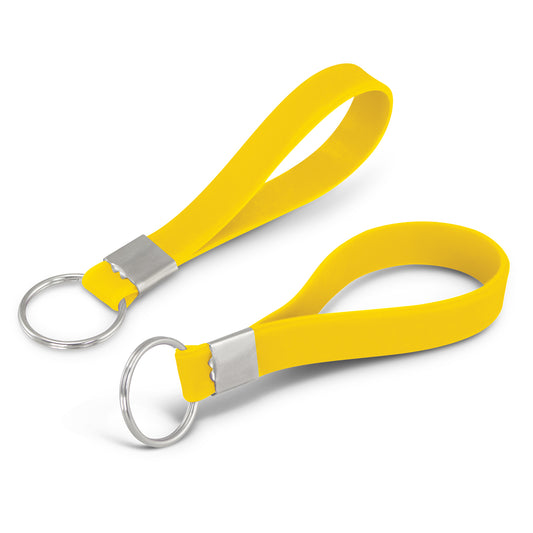 Silicone Key Ring - Debossed with custom branded logo - Simply Merchandise