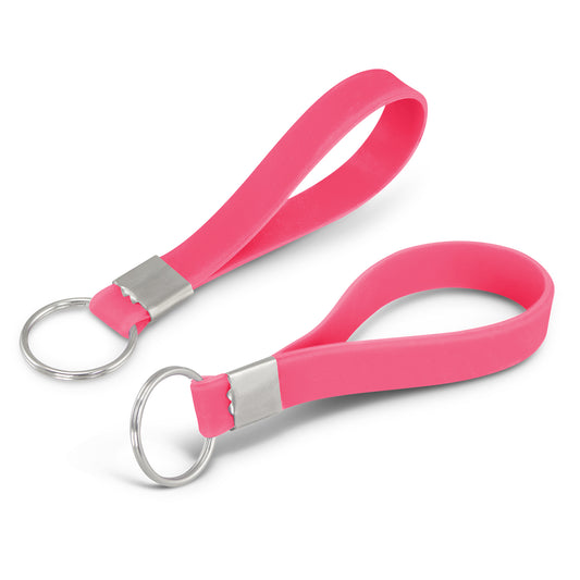 Silicone Key Ring - Debossed with custom branded logo - Simply Merchandise