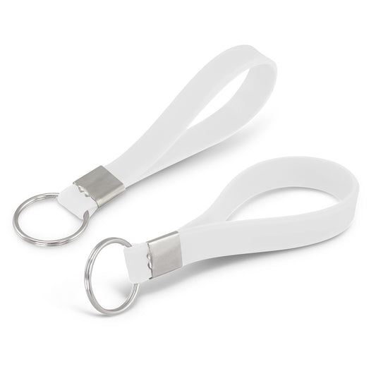 Silicone Key Ring - Embossed with custom branded logo - Simply Merchandise