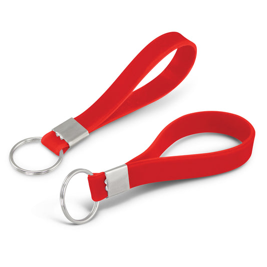 Silicone Key Ring - Embossed with custom branded logo - Simply Merchandise