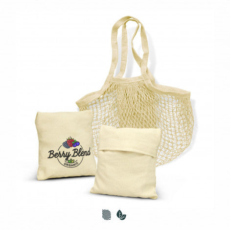 Cotton Mesh Foldaway Tote Bag - Simply Merchandise